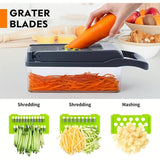 16-in-1 Vegetable Chopper Set – Multi-Blade Slicer with Container & Peeler - PulinGO