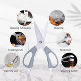 15-Piece Kitchen Knife Set with Block – German High-Carbon Stainless Steel, Hollow Ergonomic Handles, Includes Scissors & Sharpener, Oak Block