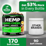 2-Pack Hemp Calming Chews for Dogs – Advanced Anxiety & Stress Relief Treats with Melatonin & Hemp Oil