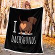 3D Printed Reversible Wiener Dog Fleece Blanket – Reversible Sherpa & Plush Throw, 50″ × 60″