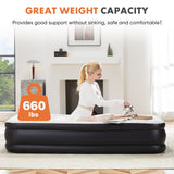 Queen Air Mattress with Built-in Pump - 18" Double-Height Inflatable Guest Bed