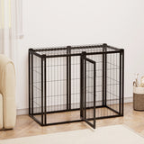47.2″ Heavy-Duty Dog Cage – Indoor Metal Kennel with Top Cover for Small & Medium Dogs