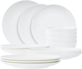Jasmine 16‑Piece Bone China Dinnerware Set – Elegant White Service for 4, Microwave & Dishwasher Safe
