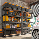 2000LBS Garage Shelving Storage Shelves Heavy Duty Shelving 5 Tier Metal Shelving Units For Garage Shelves 72"H X35.5"W X 15.8"D, Adjustable Metal Shelving Unit For Garage Shelves Utility Rack Shelf For Basement Pantry Closet - PulinGO