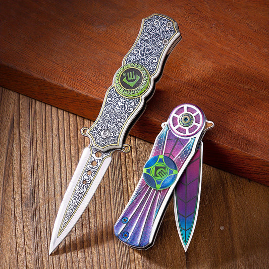 Vibrant Green Gyro Knife – Compact & Lightweight Blade for Precise Kitchen Slicing