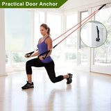 11pcs Resistance Bands Set – Fitness Workout Tubes with Handles, Door Anchor & Carry Bag for Home & Gym Training (10–100 lbs)