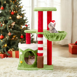 2-Story Cat House with Hammock & Climbing Frame – Multi-Level Cat Condo with Platforms and Scratch-Resistant Design