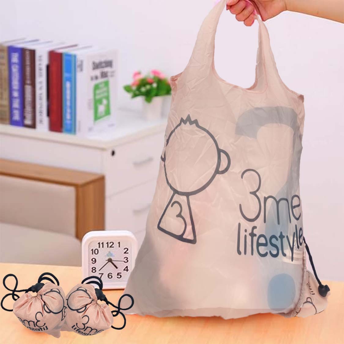 Eco-Friendly Folding Tote Bag – Reusable Shopping Bag, Lightweight & Durable with Large Capacity