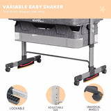 3-in-1 Bedside Crib with Mosquito Net – Baby Bassinet, Co-Sleeper & Travel Bed (Grey)
