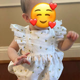 Baby Girl Honeybee Bubble Romper – 1st Bee Day Birthday Outfit, Cute Infant Bee Costume for Babies