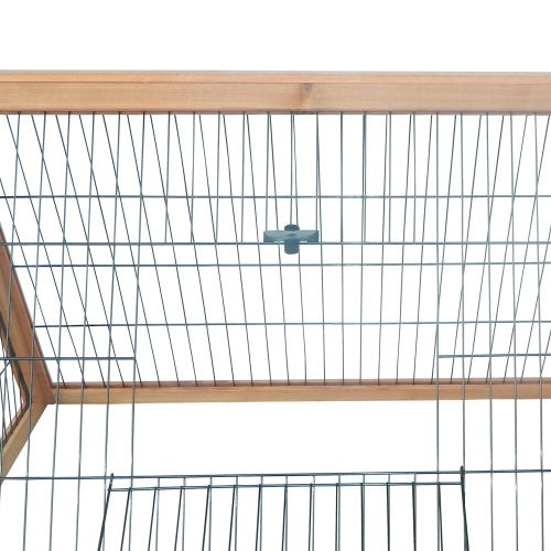 Wooden A-Frame Outdoor Rabbit Cage – Small Animal Hutch with Ramp, Weather-Resistant Roof & Secure Enclosure for Rabbits & Guinea Pigs