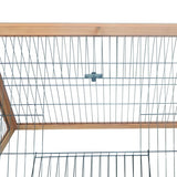 Wooden A-Frame Outdoor Rabbit Cage – Small Animal Hutch with Ramp, Weather-Resistant Roof & Secure Enclosure for Rabbits & Guinea Pigs