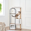 Modern Multi-Level Cat Condo with Cave, Perch & Dual Scratching Posts