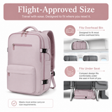 Large TSA-Friendly 17-Inch Travel Laptop Backpack – Pink Khaki
