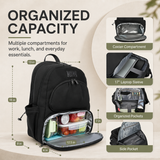Women’s Insulated Lunch Backpack with 17” Laptop Compartment & Belt Bag