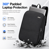 15.6-Inch Laptop Backpack with USB Charging – Water-Resistant Deep Storage Travel & Work Bag