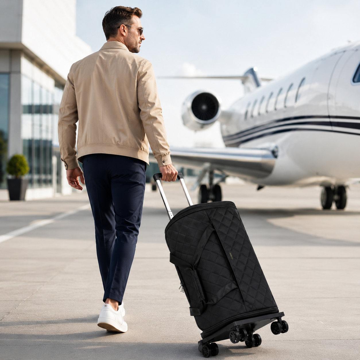 50L Rolling Garment Duffel with Wheels and Shoe Compartment