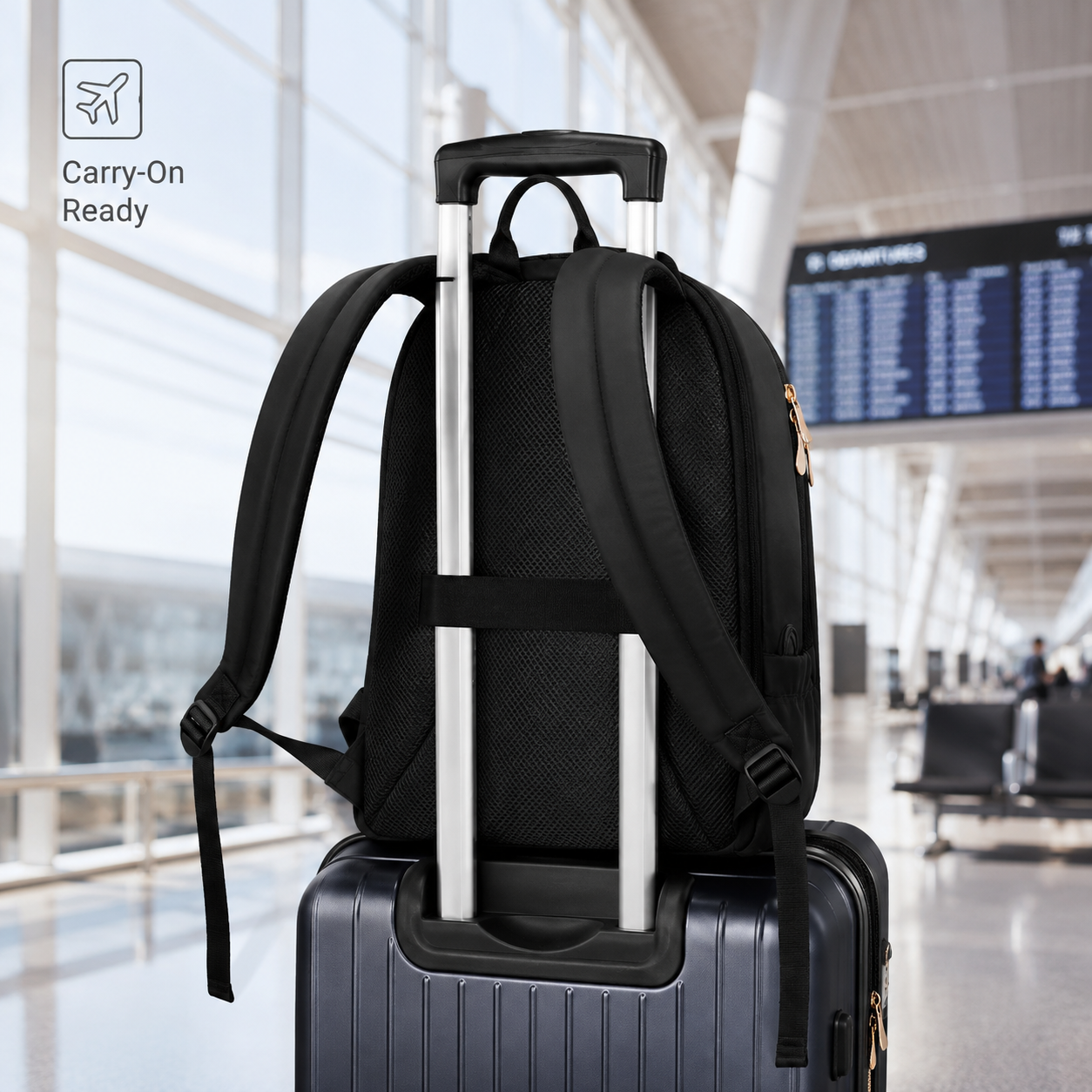 Women’s 15.6" Laptop Backpack – Large Capacity Work, College & Travel Bag