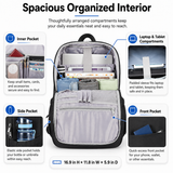 15.6-Inch Laptop Backpack with USB Charging – Water-Resistant Deep Storage Travel & Work Bag