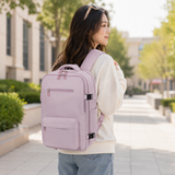 Large TSA-Friendly 17-Inch Travel Laptop Backpack – Pink Khaki