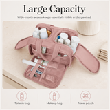Large Travel Toiletry Bag for Women – Wet & Dry Organizer with Wide Opening & Makeup Storage