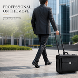 17-Inch Executive Rolling Laptop Briefcase with Wheels & Combination Locks