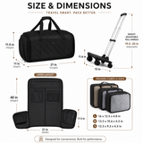 50L Rolling Garment Duffel with Wheels and Shoe Compartment