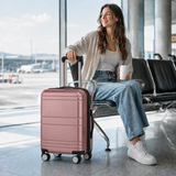 Rose Gold 20-Inch Expandable Hardshell Carry-On with TSA Lock