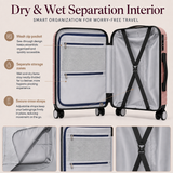 Rose Gold 20-Inch Expandable Hardshell Carry-On with TSA Lock