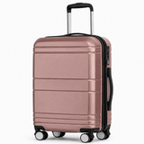 Rose Gold 20-Inch Expandable Hardshell Carry-On with TSA Lock