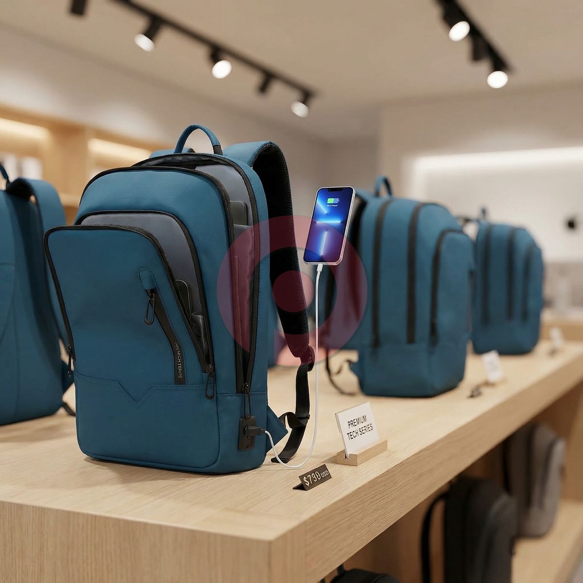 Slim Anti-Theft Business Laptop Backpack with USB Charging Port – Lightweight 15.6″ Work & Travel Backpack