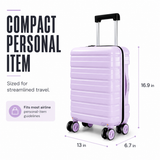 Light Purple 16-Inch Underseat Carry-On with TSA Lock