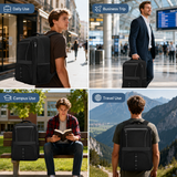 30L Reflective Travel Laptop Backpack with USB Port – Fits 17.3-Inch Laptops