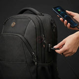 Design Travel Laptop Backpack with RFID Protection & USB Charging – 16″ College & Business Backpack (Black)