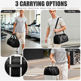 16L Compact Gym Duffle Bag with Shoe Compartment & Wet/Dry Pocket