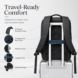 Premium 17" Business Laptop Backpack – Water-Resistant Work & Travel Bag with USB Charging