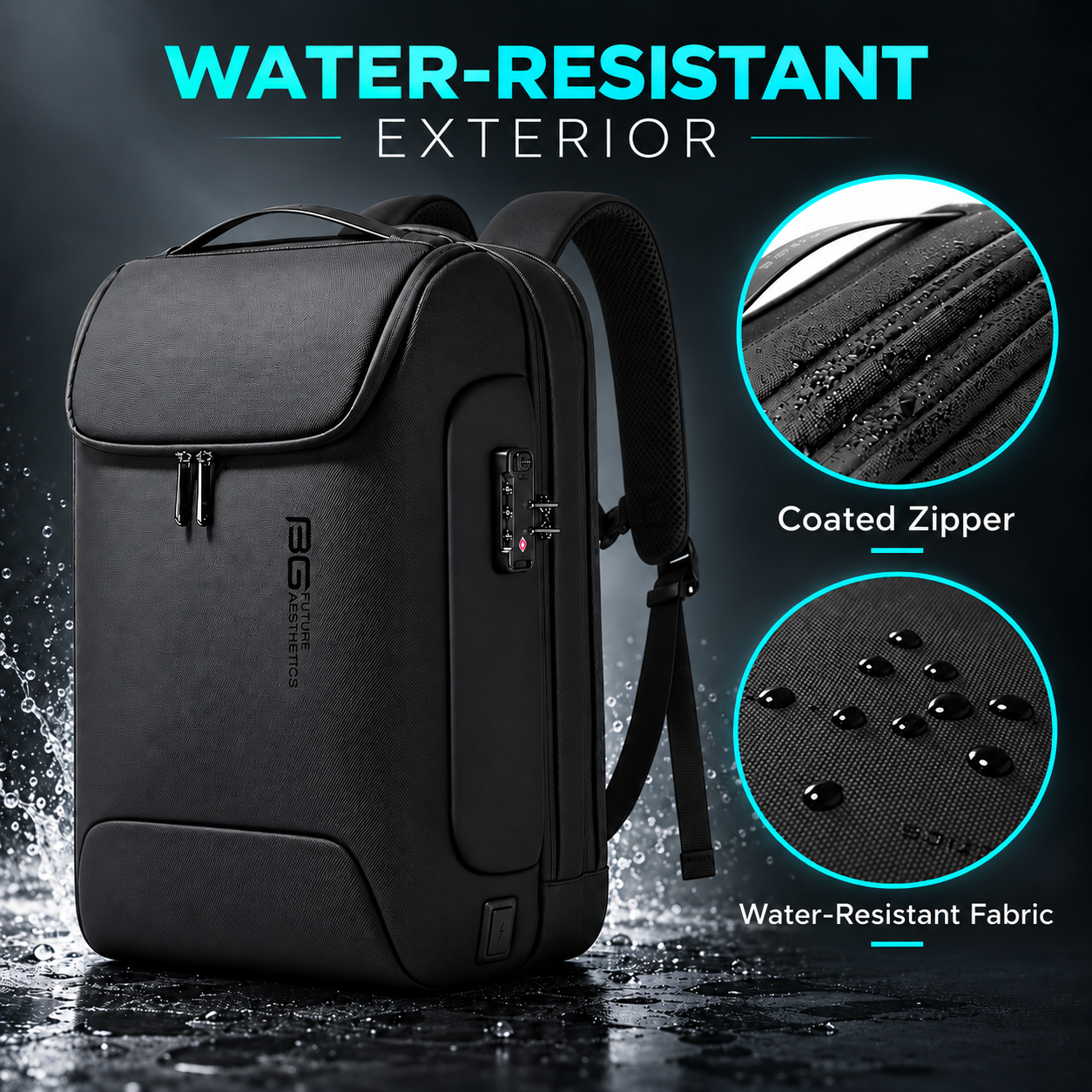 Premium Anti-Theft Business Laptop Backpack – 17.3" Laptop, TSA Lock & USB 3.0 Charging
