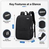 15.6-Inch Laptop Backpack with USB Charging – Water-Resistant Deep Storage Travel & Work Bag