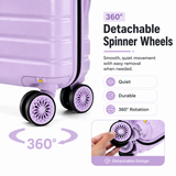 Light Purple 16-Inch Underseat Carry-On with TSA Lock