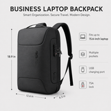 Anti-Theft Business Laptop Backpack 15.6" – TSA Lock, USB Charging & Water-Resistant Travel Design