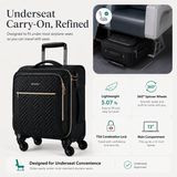 16-Inch Underseat Carry-On Spinner Luggage with TSA Lock & 360° Wheels