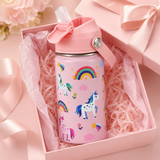 14 oz Kids Insulated Water Bottle with Silicone Straw – Leakproof Stainless Steel School Bottle