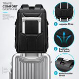 Premium Anti-Theft Business Laptop Backpack – 17.3" Laptop, TSA Lock & USB 3.0 Charging