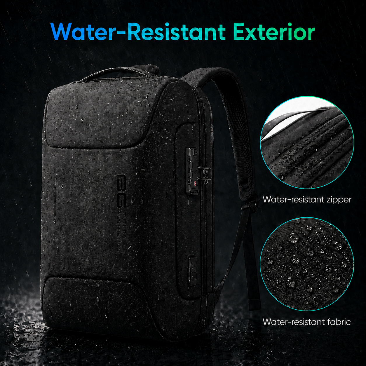 Anti-Theft Business Laptop Backpack 15.6" – TSA Lock, USB Charging & Water-Resistant Travel Design