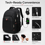32L Anti-Theft Laptop Backpack – 17.3" Business Travel Backpack with USB Charging