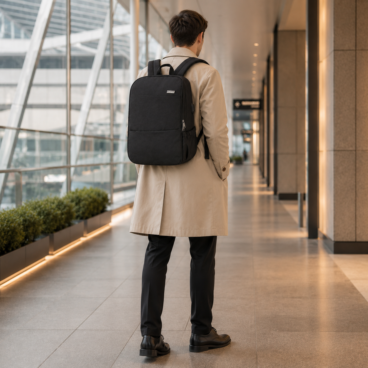 15.6-Inch Laptop Backpack with USB Charging – Water-Resistant Deep Storage Travel & Work Bag