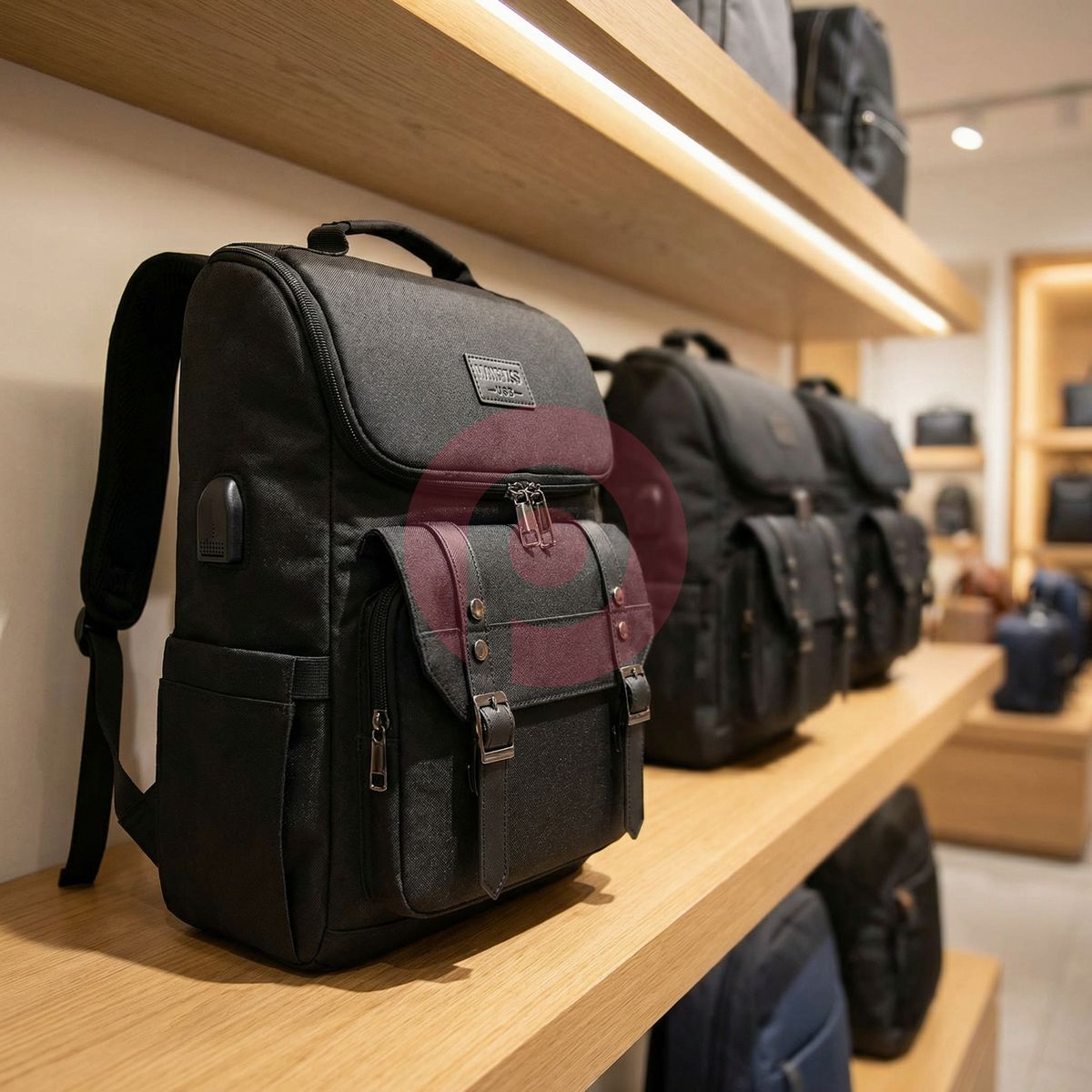 Vintage Laptop Backpack with USB Charging – Lightweight 15.6″ Travel & College Backpack