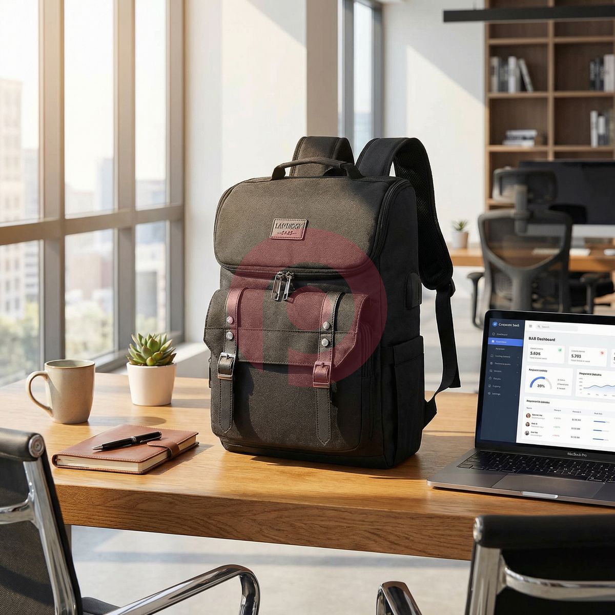 Vintage Laptop Backpack with USB Charging – Lightweight 15.6″ Travel & College Backpack