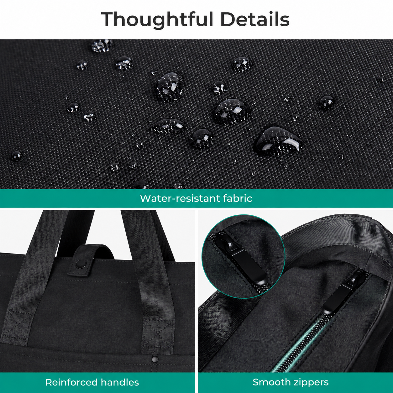 Large Foldable Tote Bag for Women – Lightweight 20L Travel, Work & Gym Shoulder Bag