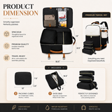 40L Carry-On Travel Backpack with Laptop Compartment & Packing Cubes